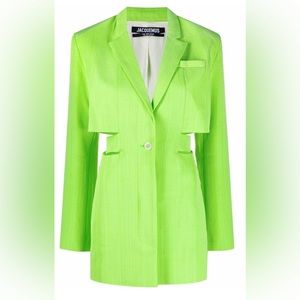 Jacquemus brand new blazer dress in neon green